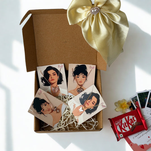 Wrapped With Love – Set of 4 unique fashion pendants + Custom Surprises