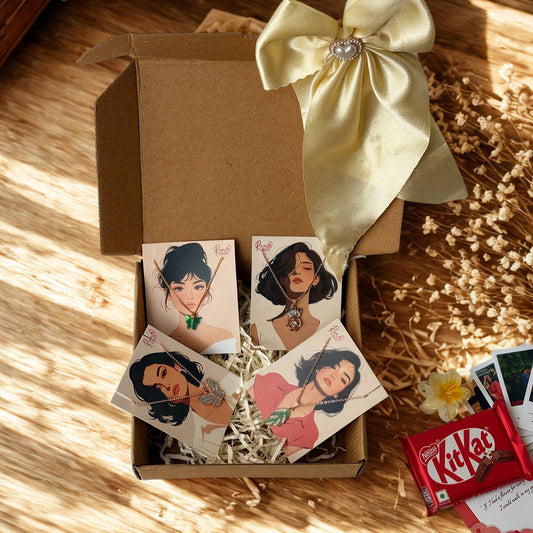 4-Piece Pendant Necklace Gift Hamper – A Thoughtful Surprise