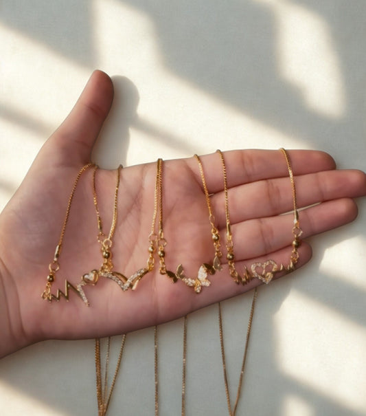 Anti-Tarnish Pendant Set – 4 Timeless Minimal Designs
