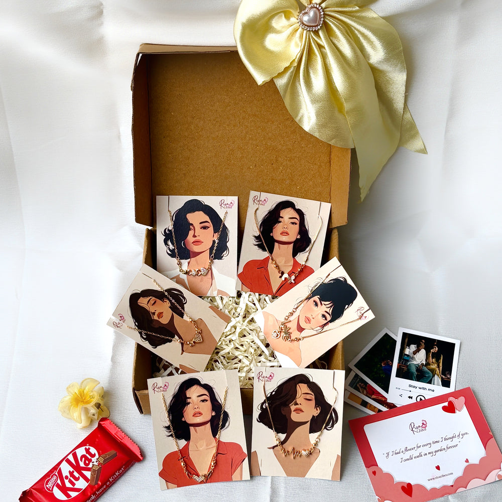 Elegant Anti-Tarnish Chain Pendants Gift Hamper – Minimal, Classy & Full of Love