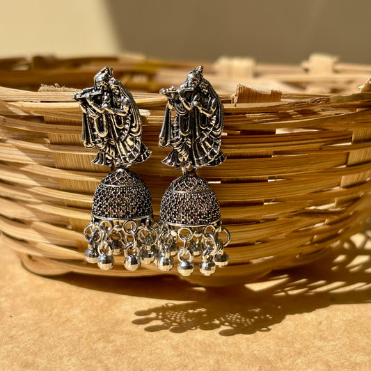 Traditional Silver Jhumka