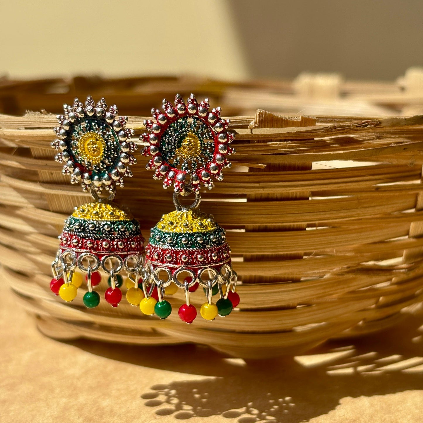 Multicoloured Jhumka With beads