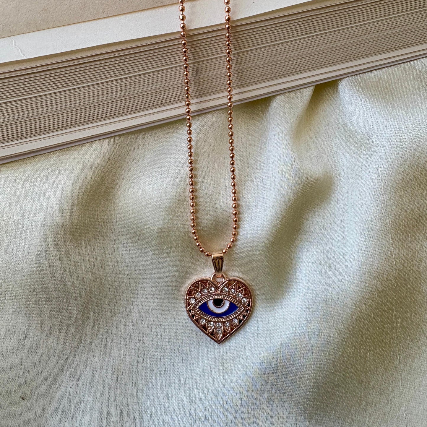 Evil Eye Heart Necklace