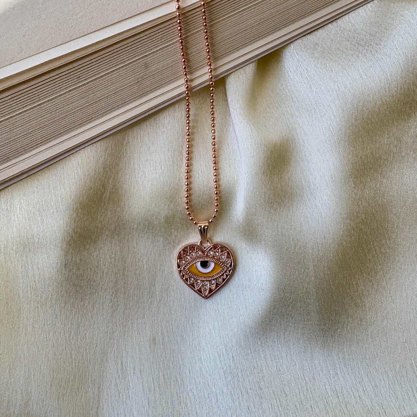 Evil Eye Heart Necklace